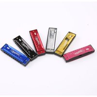 (LA)Hot 1PC Professional 10 Hole 20 Tone Harmonica Color C Tone Harmonicas With Case Christmas Gift For Beginners Harmonica