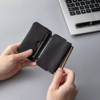 Multiofunctional Magnetic Buckel Coin Purse Portable Ultra-light Business Card Holder Mini Folding Wallet EDC Pouch