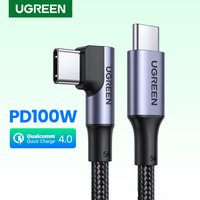 UGREEN 90 Degree PD100W 60W USB C to USB C Charging Cable for iPhone 17 Samsung MacBook iPad Quick Charge 4.0 Fast Charging Cord