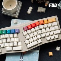 FBB Keycaps Rainbow Cherry Profile PBT Key Cap For Cherry MX Switch Mechanical Keyboard Keycap Customized DIY 1.7mm Thickness