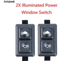 2Pcs 5Pin Illuminated Power Window Switch Button Black For BMW E23 E24 E28 E30 L6 M5 316 316i 318i 318is 320i 323i 61311381205