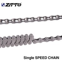 ZTTO Single Speed MTB Bike Chains 1 Speed Silver Current Bicycle Chain for City fixedgear Bicycle Cycling Parts