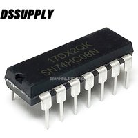 10PCS/LOT SN74HC08N DIP-14 SN74HC08 DIP Logic Gates QUAD 2-INPUT AND GATE IC DIP14 74HC08N 74HC08 7408