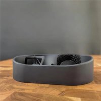 Espresso Portafilter Holder& Cleaning Brush With Coffee Grounds Catcher- For 51/53/58Mm Portafilter Cleaning Kit