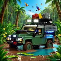 LED Light For 10317 Land Rover Classic Defender 90 Decorative Lamp With Battery Box (Not Include Lego Building Blocks)