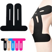 New 6/12pcs Kinesiology Tapes Knee Athletic Pre-cut Muscle Tape Elastic Sports Waterproof & Breathable Cotton Protection Patches