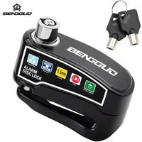 AliExpress NONE Alarm Disc Lock Anti Theft 110dB Waterproof Motorcycle Disc Brake Lock Aluminum Alloy with Reminder Cable for Scooter Bike Parts