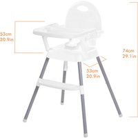 Adjustable Baby Highchair - Infant High Feeding Seat Converts To Toddler Table Chair