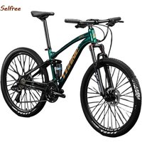 SELFREE Cracked Stone Soft Tail Mountain Bike Off Road Bicycle Adult Double Shock Absorber Variable Speed Racing Student Bike