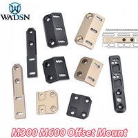 Tactical ARIS Series WADSN Surefir M300 M600 Flashlight Offset Scout Mount Hunting Airsoft Accessory Fit Mlok Keymod Rail Base