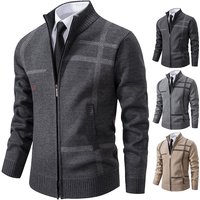 Cardigan en tricot pour hommes, chemise debout, manteau décontracté, tendance, nouvelle collection printemps et automne 2023
