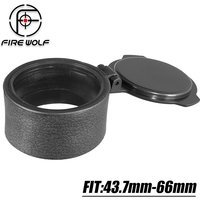 FIRE WOLF 43.7-66mm Textured Durable Scope Lens Cover Flip Up Quick Spring Protection Cap for Scopes Optical Sight