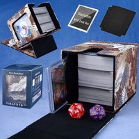 Gacha 100+ Golden Crane TCG Card Deck Box With 2 Dividers PU Leather Magnetic Closure Game Card Storage Box PTCG YGO Sport Cards