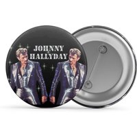 Johnny Hallyday Rock Music French Singer Brooch Badge Clothes Backpack Accessories Decor Gifts Commemorate Support Custom HZ-313