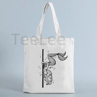 Funny Pole Dance Tote Bag Kawaii Unicorn Bags with Free Shipping Reusable Shopping Bag Animal Canvas Tote Fashion Handbags Gift
