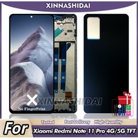6.67" TFT For Xiaomi Redmi Note 11 Pro 4G 5G LCD Display Touch Screen Digitizer Assembly Display Frame and Battery Cover