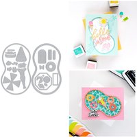 Summer 2026 Pool Party Floats Metal Cutting Dies Clear Stamps Stencil for DIY Decorating Scrapbook Paper Card Album Embossing Cr