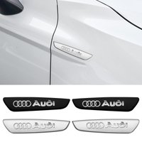 2/4Pcs 3D Metal Car Fender Side Emblem Badge Decal Trunk Sticker Accessories For Audi A3 A4 A5 A6 A7 A8 S4 S5 S6 S7 S8 RS3 Q3 Q5