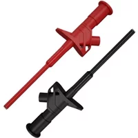 2pcs Quick Test Hook Clip 1000V High Voltage Flexible Professional Insulated Testing Probes with 4mm Socket