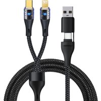 2 In 2 USB Fast Charging Cable For Samsung Xiaomi Huawei Apple Mobile Phone USB Type C Tablet Charging Cable Accessories
