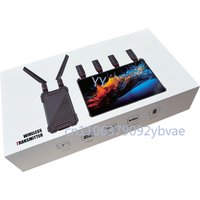 5G Wireless HDMI Extender 400m Video Transmitter and Receiver with Screen Battery Slot for Church Wedding Camera Live Streaming