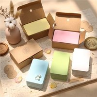 100PCS Blank Flash Cards Colored Heavy Duty Cardstock Pocket Index Note Cards for Word Learning Memory Handwriting Message