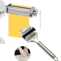 Pasta Sheet Roller For All Kitchenaid Stand Mixers,Stainless Steel Noodle Cutter for crafting spaghetti/fettuccine ,
