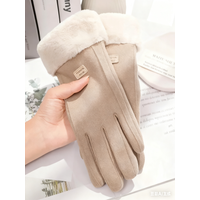 AliExpress WRELS Women Winter Thick Plush Gloves Fashion Warm Suede Outdoor Guantes Lady Touchscreen Driving Gloves Sports Cycling Mittens