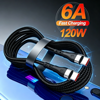 6A 120W PD USB C Cable,Type C to Type C Fast Charging Wire,Multi-Compatible Charging Accessory for Smart Phones,Universal Cable