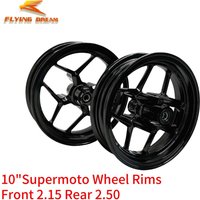 Pit Dirt Bike Motocycle GP /Motard /Supermoto On Road Tubeless Alloy Wheel , Size 2.15-10/2.50-10