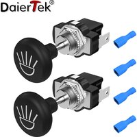 DaierTek 2PCS Golf Cart Push Pull Light Switch 12 Volt Universal Headlight Switch Button for Club Car EZGO Yamaha
