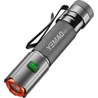 Rechargeable LED Flashlight, High Power LED, 6 Lighting Modes, Magnetic Base, Type-C Charging, Pocket-Sized with Clip for EDC