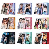 92Pcs/Set AouBoom BounPrem AuauSave Thai Star Drama CP Laser Lomo Holographic Photo Cards with Bonus Stickers Collectible Decks