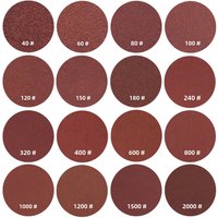 20Pcs 1/2/3/4/5 Inch Hook & Loop Sanding Discs Aluminium Oxide Sandpaper 40-2000 Grit for Abrasive Drill Grinder Rotary Tools