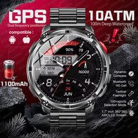 2026 New 1100mAh Large Battery GPS Outdoor Smart Watch 1.7inch AMOLED 10ATM Waterproof Bracelet Call Sports Men Fitness Watches