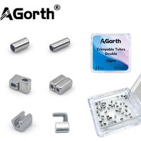 50Pcs Dental Orthodontic Crimpable Hooks Metal Short Long Stop Type Fixed On Archwire Dentistry Materials