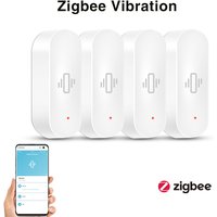 Tuya Zigbee Smart Vibration Sensor with Adjustable Sensitivity, Drop detector Works with Alexa & Google Assistant