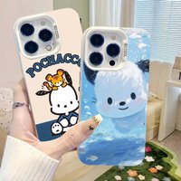 Cute Cartoon P-pochacco Colorful Phone Case Silver Suitable For iPhone 12 11 13 14 15 16 17 Max Pro Plus X XR XS