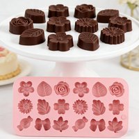 2pcs Silicone Flower Cookie Molds Soap Mould Biscuit Pudding Candy Kitchen Accessories Cake Baking Pan ice cream biscuit mold