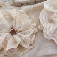 Very Large Korean Hair Accessories Bands Elastic Scrunchie for Women Girl Rubber Ties Big Fascinators Elegant Headdress New 2024
