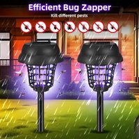 Solar Mosquito Zapper Waterproof Bug Zapper Lamp 2 in 1 Lighting and Repellent for Indoor Outdoor Garden Patio Yard Camping Use