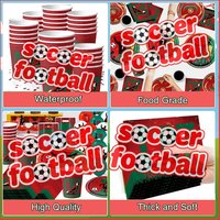 Football Birthday Party Decorations Red Birthday Soccer Plates Soccer Star Happy Birthday Plates Cups Napkins Tablecloth Balloon