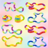 1/3/6/10Pcs Tangle Fidget Toy Twisting Sensory Hand-Eye Coordination Toy Anxiety Relief Finger Toy for Kid AdultFineMotorSkills