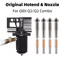 Hot End For QIDI Q2 Q2 Combo 3D Printer Bimetallic Quick replacement nozzle 0.2/0.4/0.6/0.8mm For QIDI Q2 Hotend Update parts