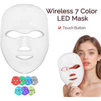 Wireless 7 Colors Led Facial Mask Portable Photon LED Face Mask for Skin Firming Rejuvenation Lifting Anti-aging Skin Care Tool