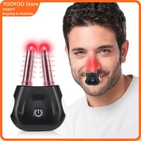 Smart Rhinitis Laser Relief Therapy Nasal Comf Phototherapy Device Dual UV Sanitizing Base Itchy/Runny Nose Care with 4 Tips