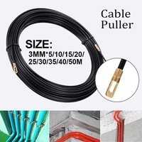 1Roll New 5/10/15/20/25/30M Cable Puller 3mm Electrician Spring Tape Guide Push Puller Nylon Wall Wire Lead Wiring Aid Tool