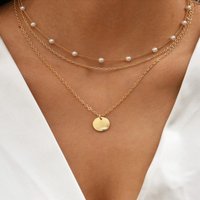 Vintage Necklace Gold Color Chain Women's Jewelry Bohemian Multilayer Coins Necklaces Girls Collier Femme Collares Jewelry 2022