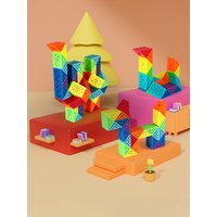 SENGSO openwork Rainbow Magic Ruler 24 segments Brain Teaser Magic Sturdy Puzzle Educational Toys Rule Snake Spe