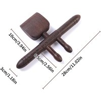 Hand-Held Special Wenge Wood Massage Tools Cloud Craftsman Shengyang Shovel Open Back Tool Scraping Massage Guasha Rolling Stick